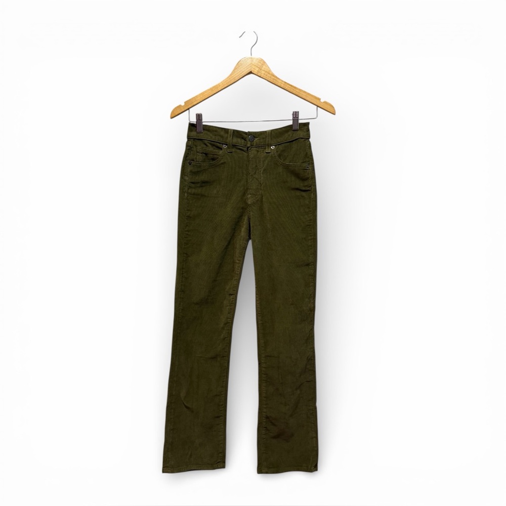 Veronica Beard‎ Jeans Women's Green Carly Kick Flare High Rise Corduroy Sz 25